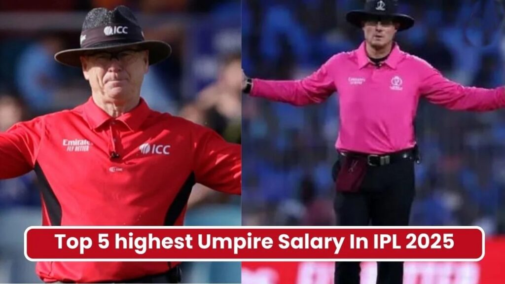 Top 5 highest Umpire Salary In IPL 2025