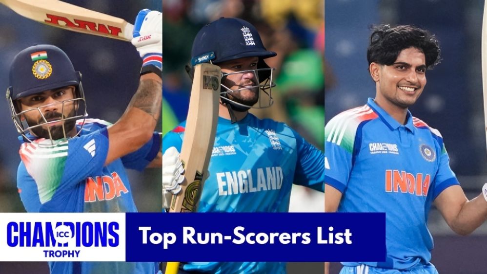Top 10 Highest Run-Getters in ICC Champions Trophy 2025